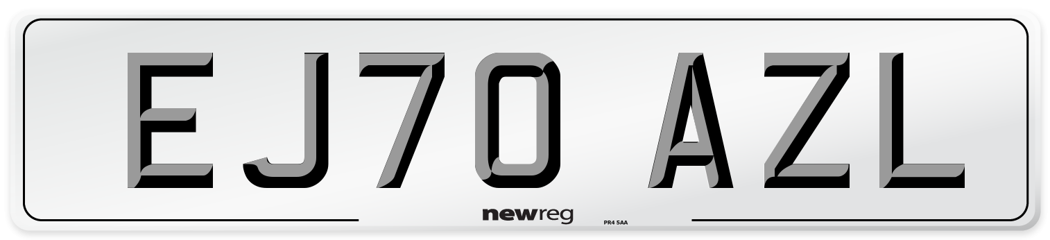 EJ70 AZL Front Number Plate