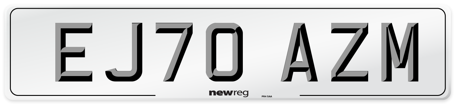EJ70 AZM Front Number Plate