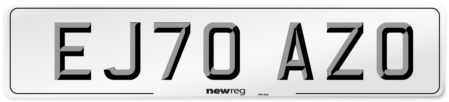EJ70 AZO Front Number Plate