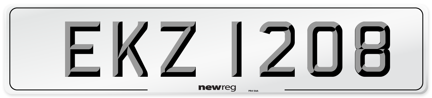 EKZ 1208 Front Number Plate