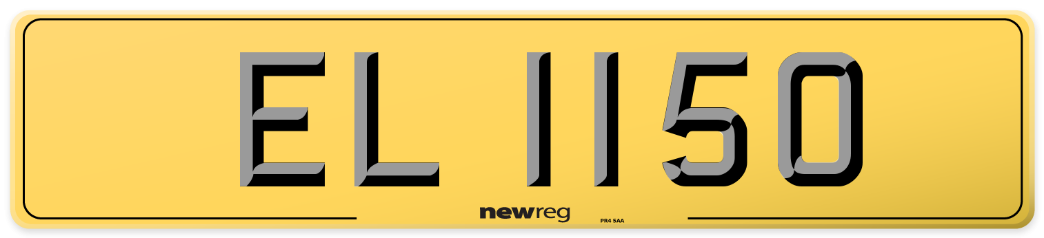 EL 1150 Rear Number Plate