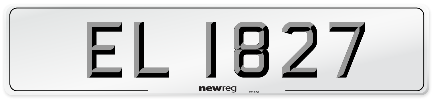 EL 1827 Front Number Plate
