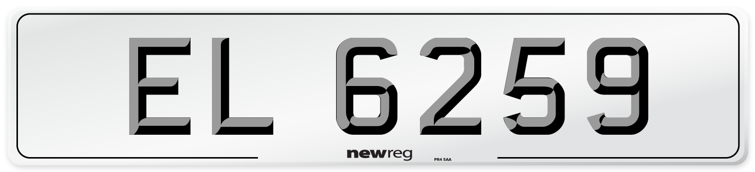 EL 6259 Front Number Plate