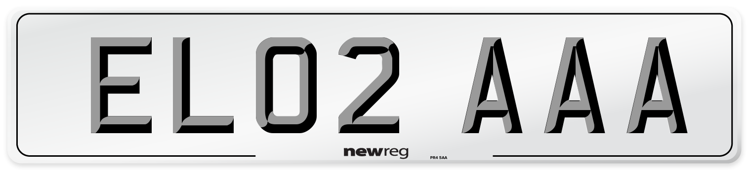 EL02 AAA Front Number Plate