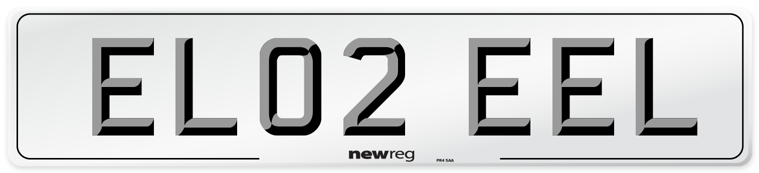 EL02 EEL Front Number Plate