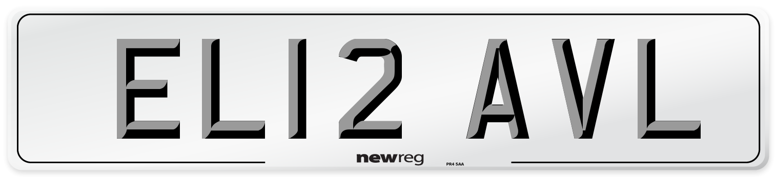 EL12 AVL Front Number Plate