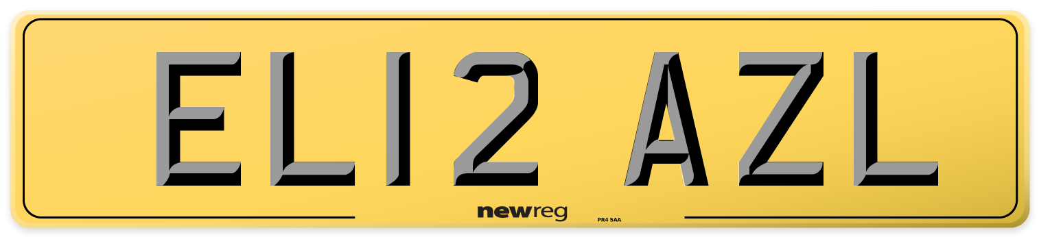 EL12 AZL Rear Number Plate