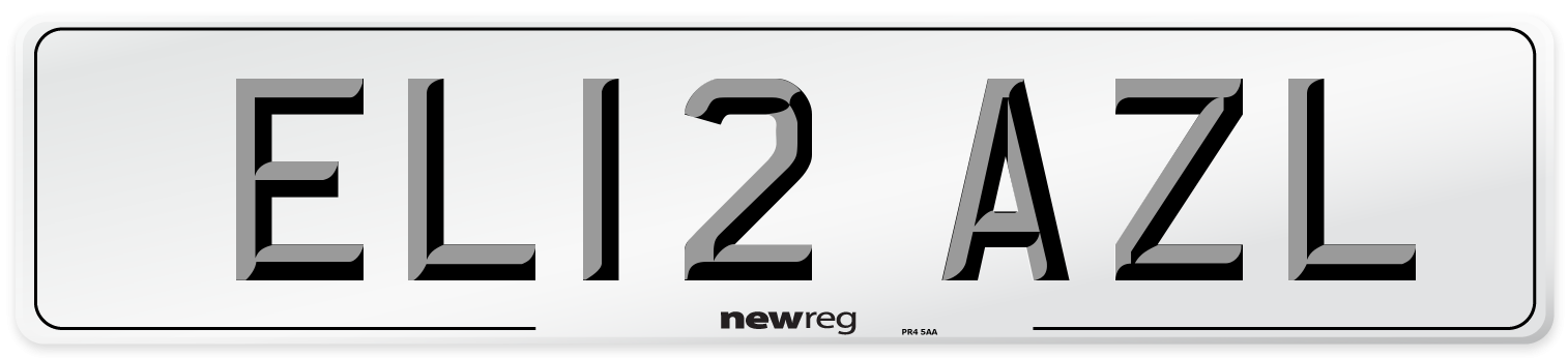 EL12 AZL Front Number Plate