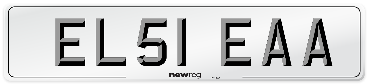 EL51 EAA Front Number Plate