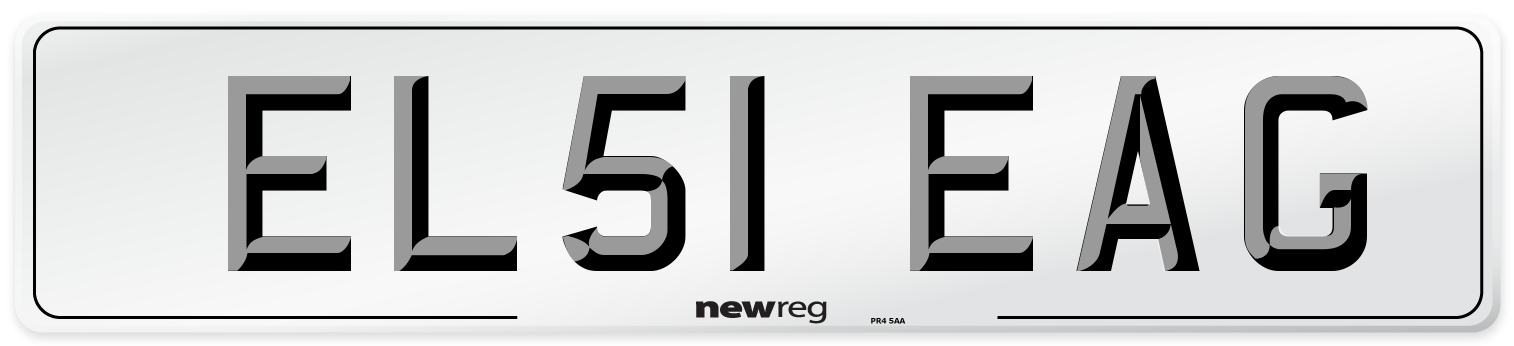 EL51 EAG Front Number Plate