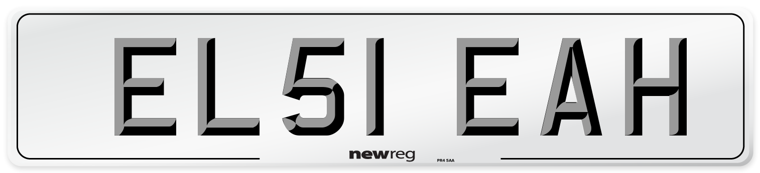 EL51 EAH Front Number Plate