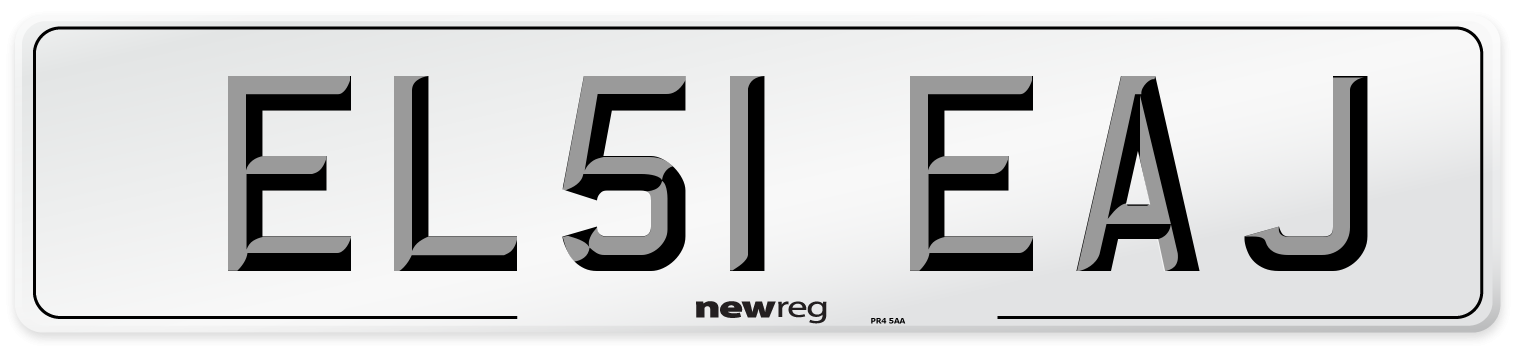 EL51 EAJ Front Number Plate