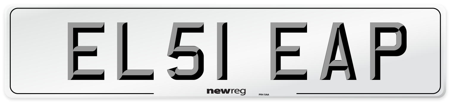 EL51 EAP Front Number Plate