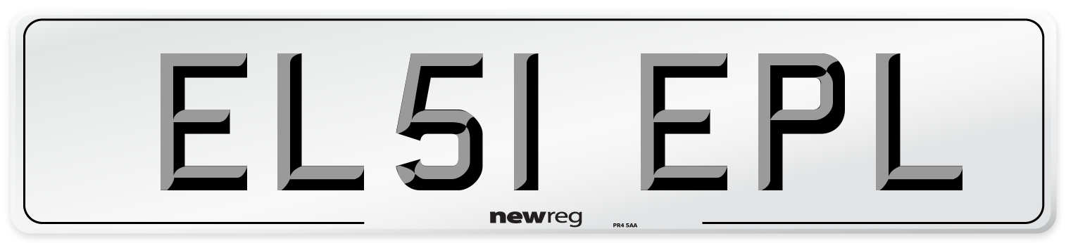 EL51 EPL Front Number Plate
