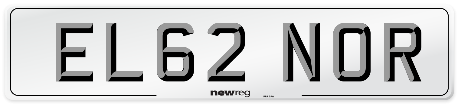 EL62 NOR Front Number Plate