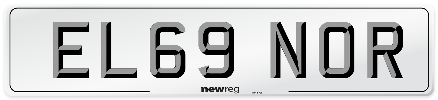 EL69 NOR Front Number Plate
