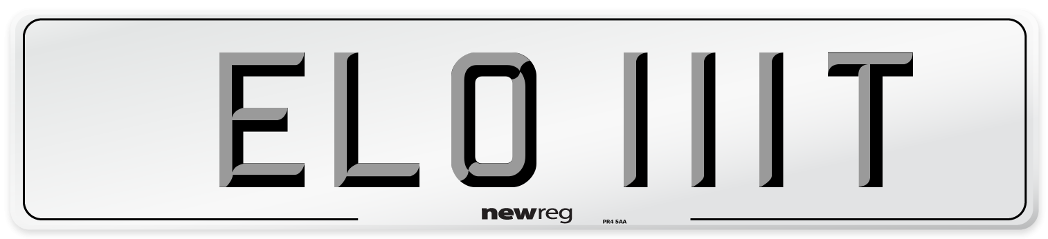 ELO 111T Front Number Plate