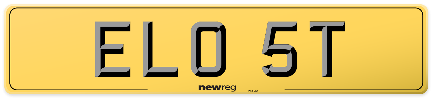 ELO 5T Rear Number Plate