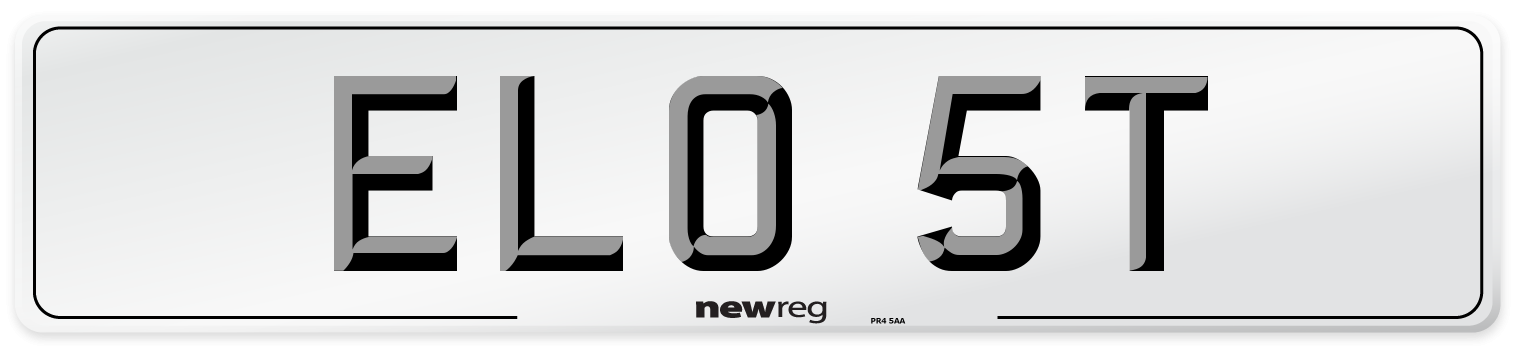 ELO 5T Front Number Plate