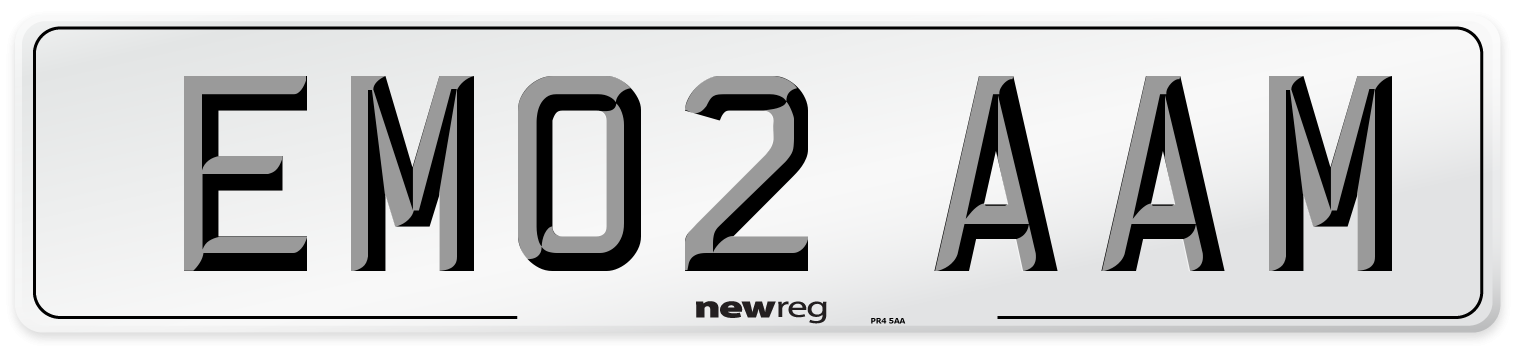 EM02 AAM Front Number Plate