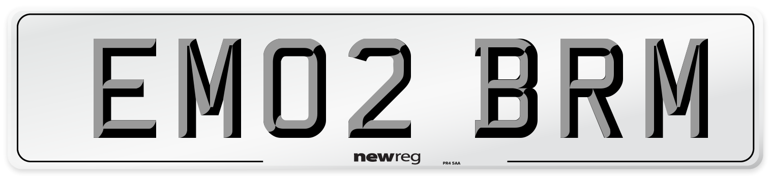EM02 BRM Front Number Plate