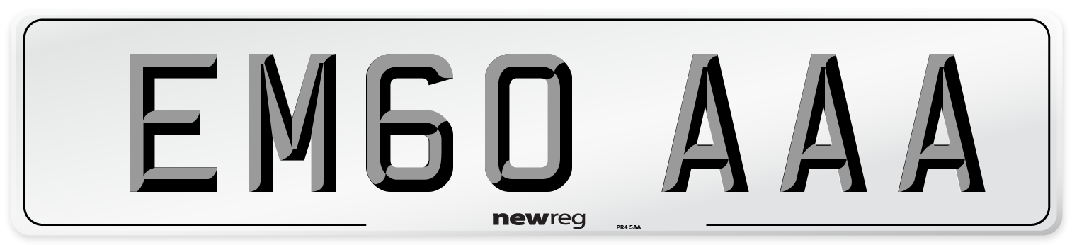 EM60 AAA Front Number Plate