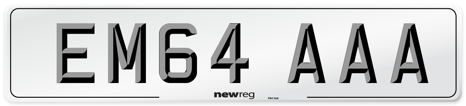 EM64 AAA Front Number Plate