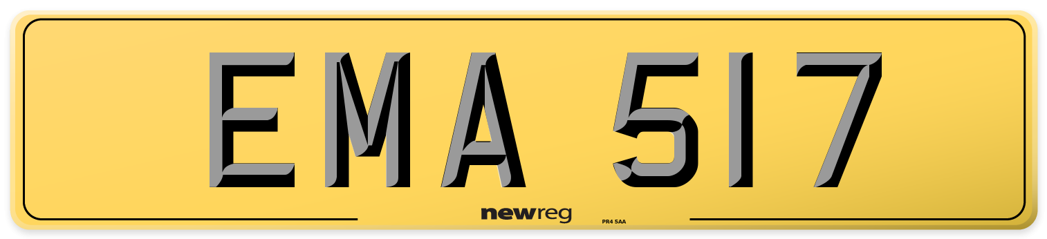 EMA 517 Rear Number Plate