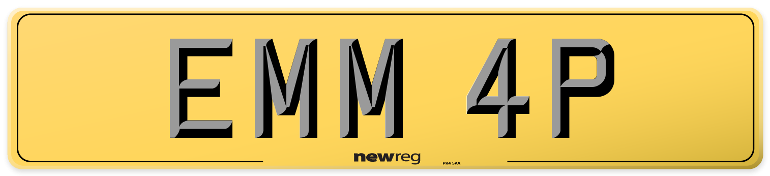 EMM 4P Rear Number Plate