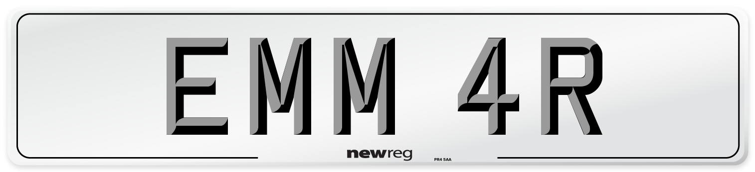 EMM 4R Front Number Plate
