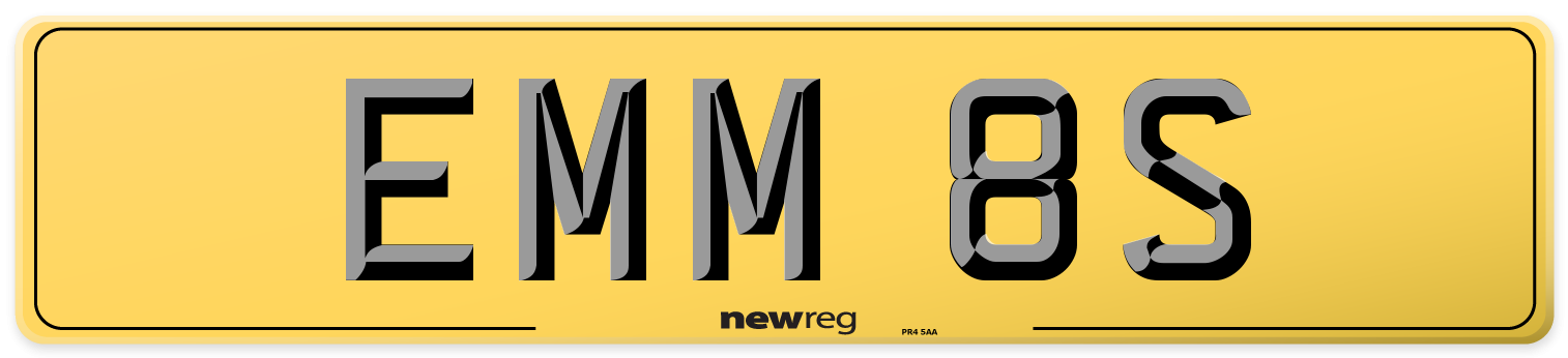 EMM 8S Rear Number Plate