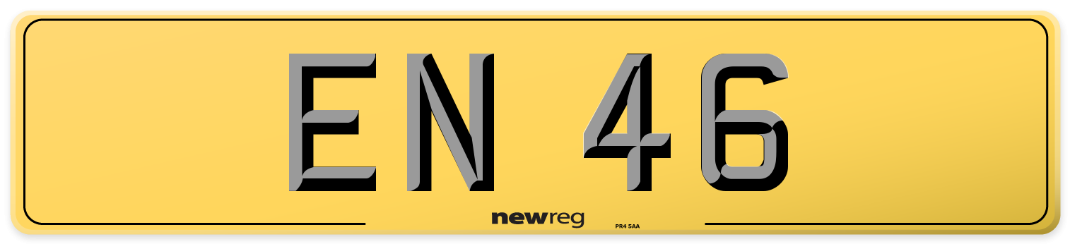 EN 46 Rear Number Plate