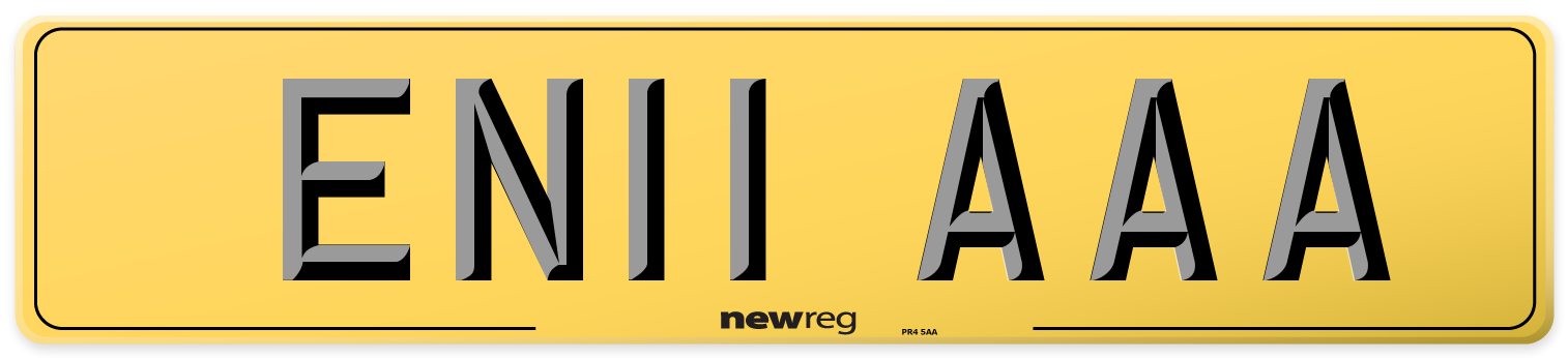 EN11 AAA Rear Number Plate