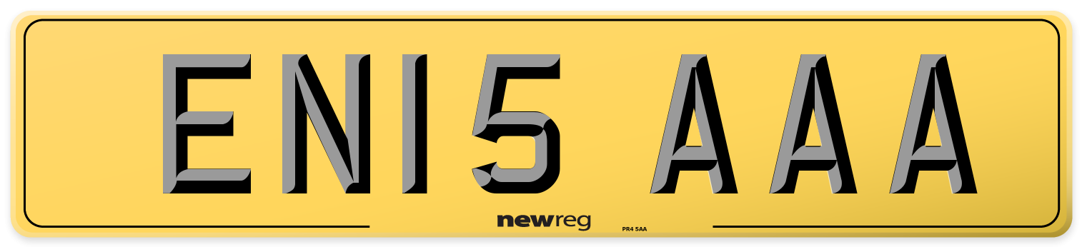 EN15 AAA Rear Number Plate