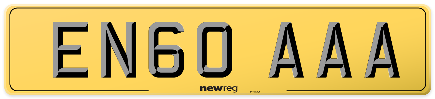 EN60 AAA Rear Number Plate