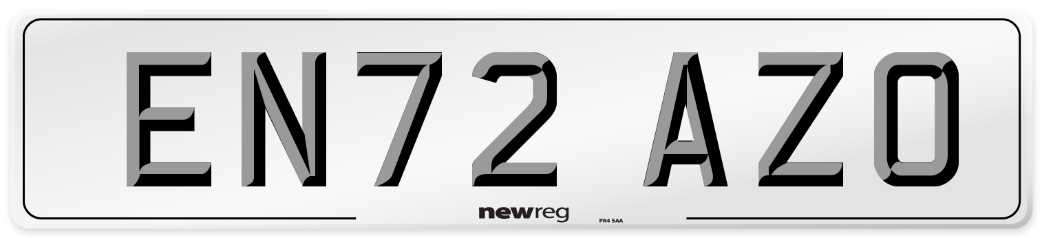 EN72 AZO Front Number Plate