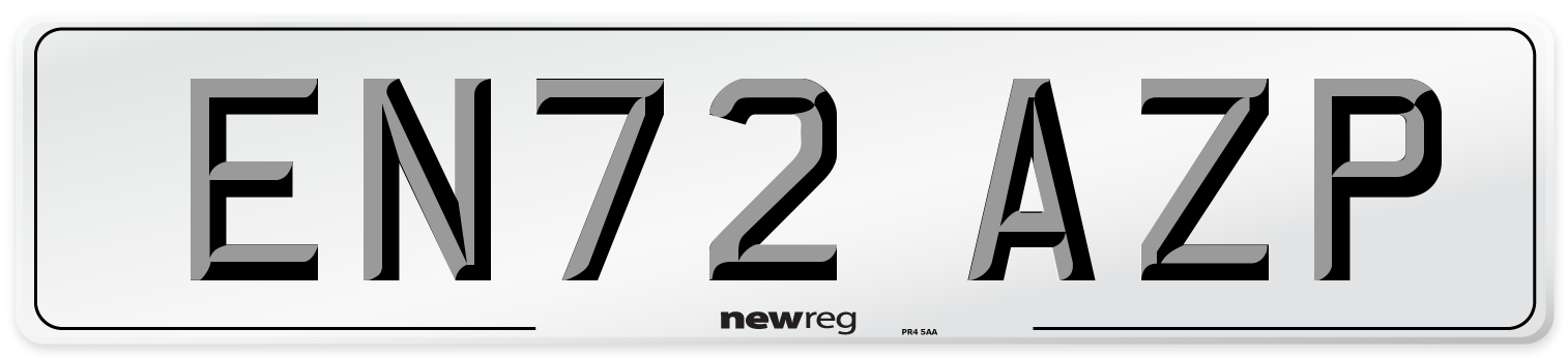 EN72 AZP Front Number Plate