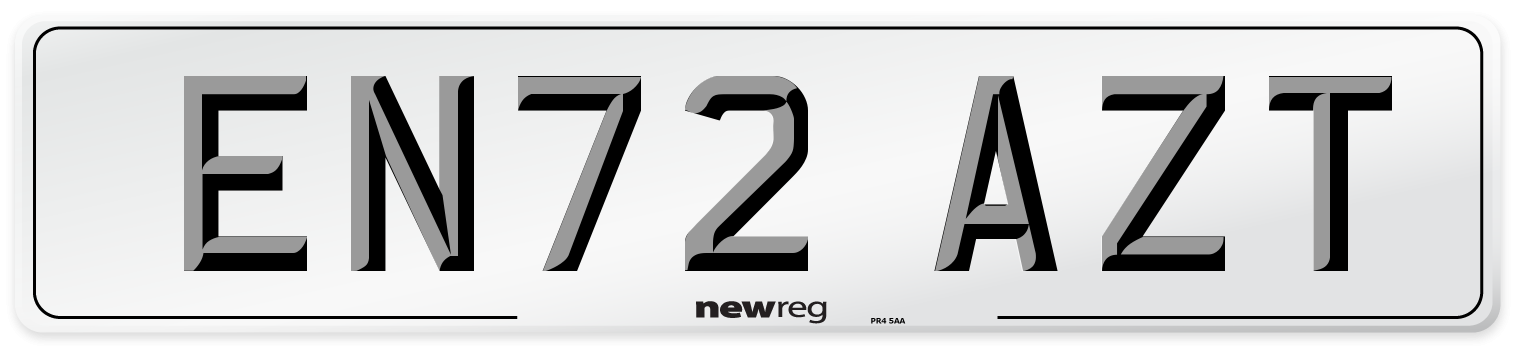 EN72 AZT Front Number Plate