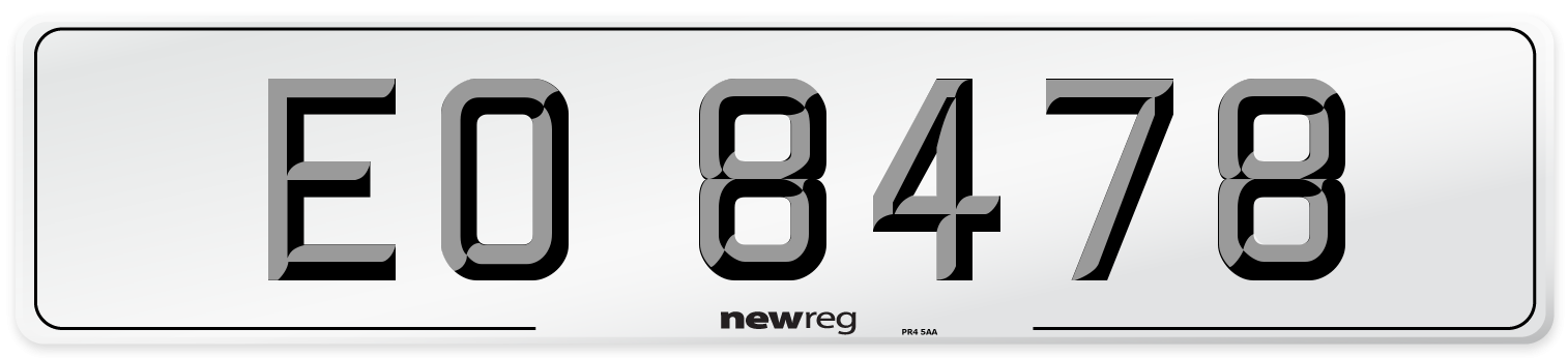 EO 8478 Front Number Plate