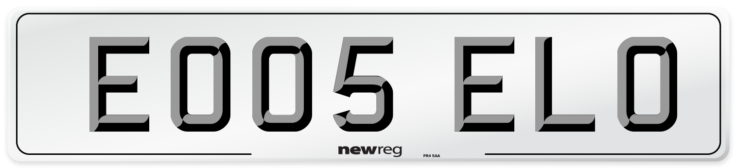 EO05 ELO Front Number Plate