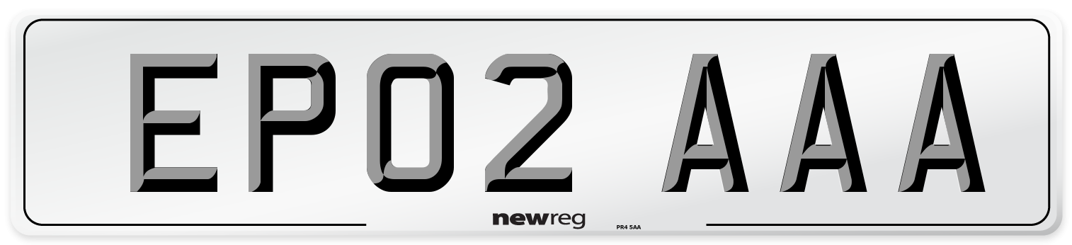 EP02 AAA Front Number Plate