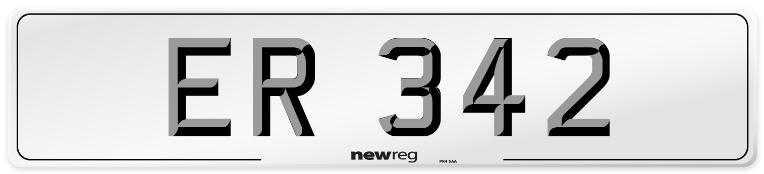 ER 342 Front Number Plate