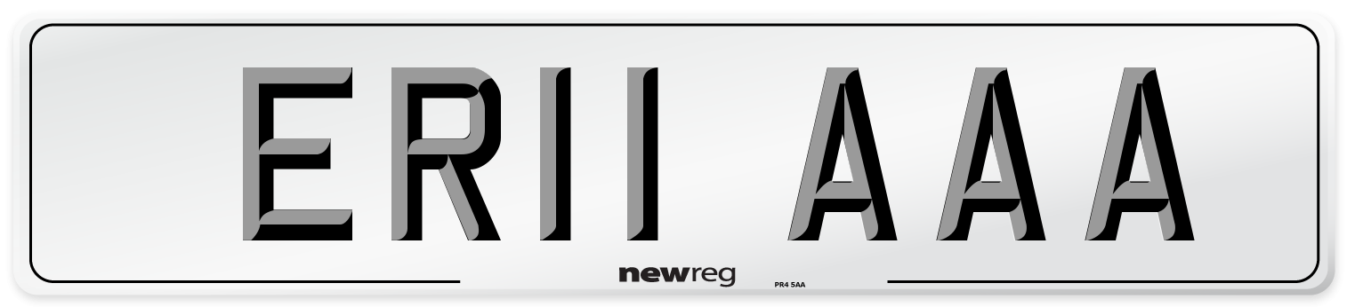 ER11 AAA Front Number Plate