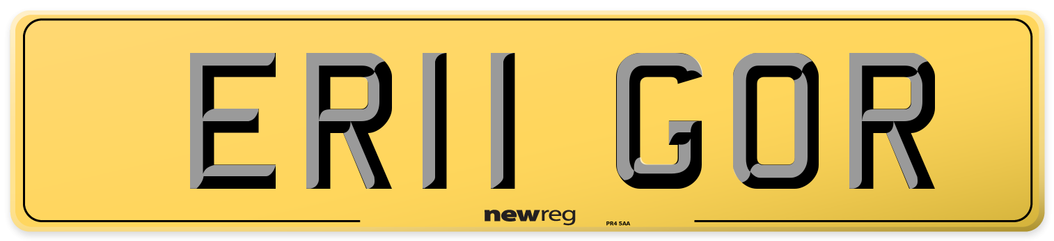 ER11 GOR Rear Number Plate