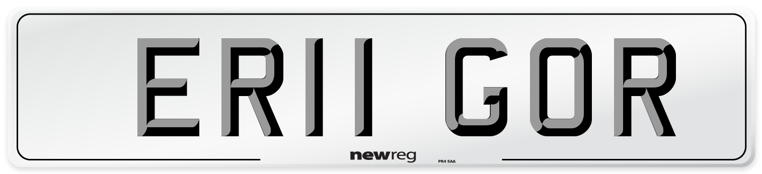 ER11 GOR Front Number Plate