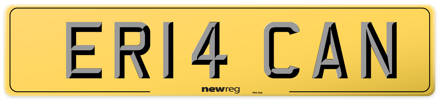 ER14 CAN Rear Number Plate