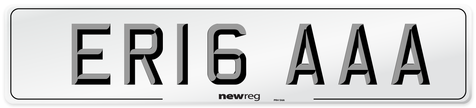 ER16 AAA Front Number Plate