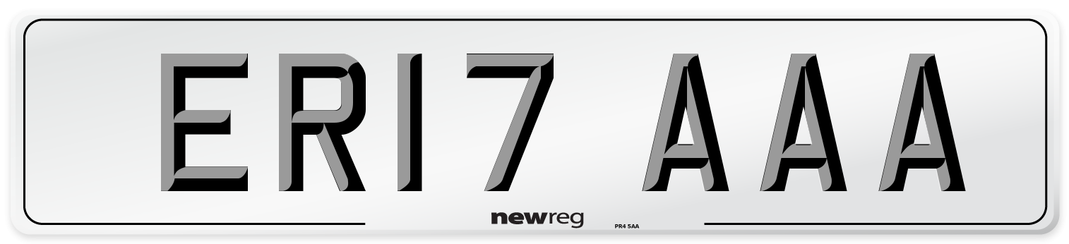 ER17 AAA Front Number Plate