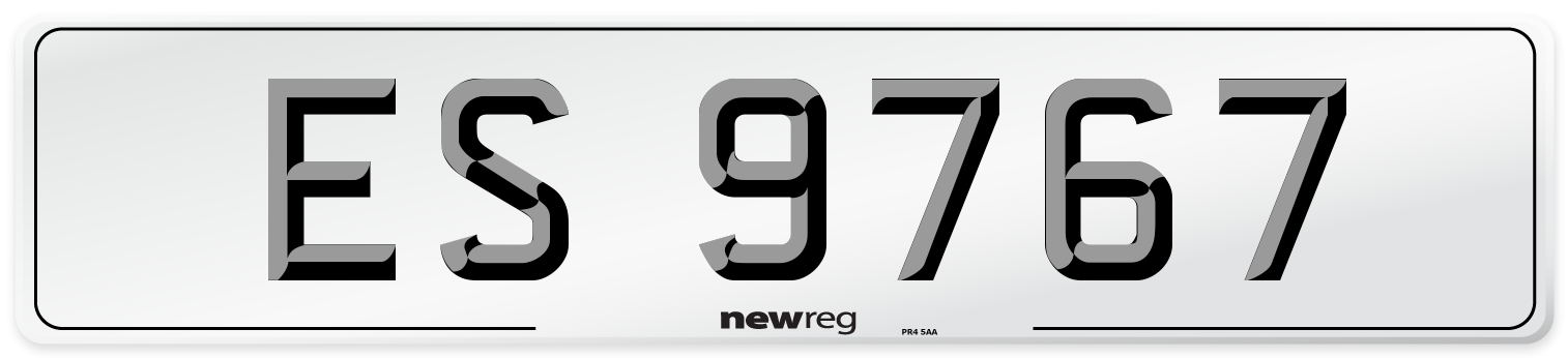 ES 9767 Front Number Plate