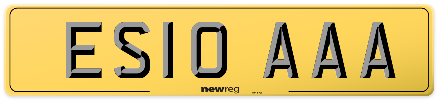 ES10 AAA Rear Number Plate